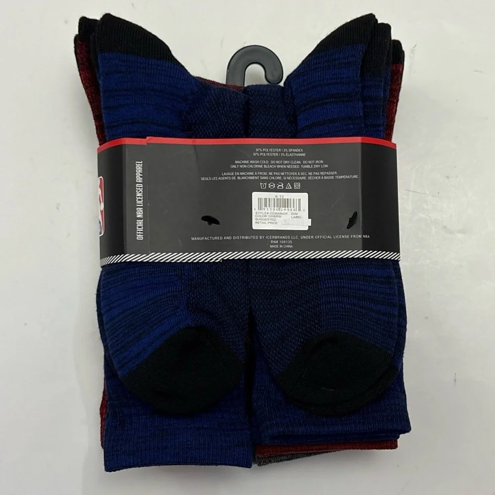 NBA Men's Basketball Cushioned Crew Socks